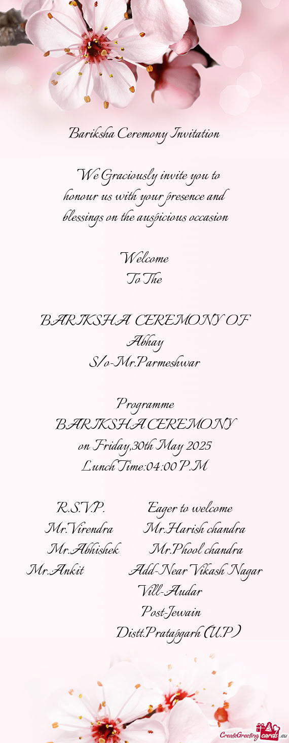 Honour us with your presence and