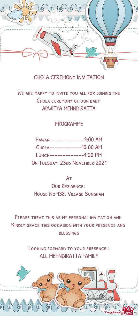 House No 138, Village Sundran