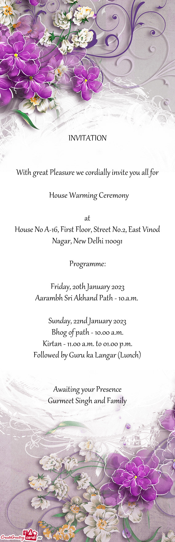 House No A-16, First Floor, Street No.2, East Vinod Nagar, New Delhi 110091