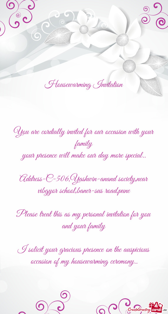 Housewarming Invitation