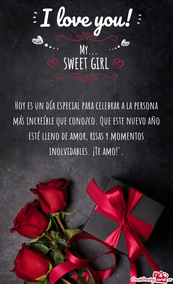 Hoy es un día especial para celebrar a la persona más increíble que conozco. Que este nuevo año