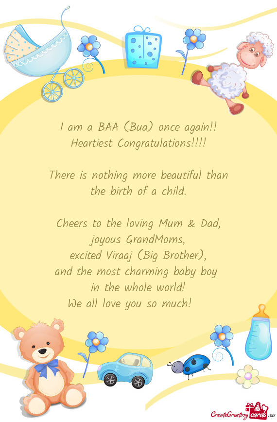 I am a BAA (Bua) once again