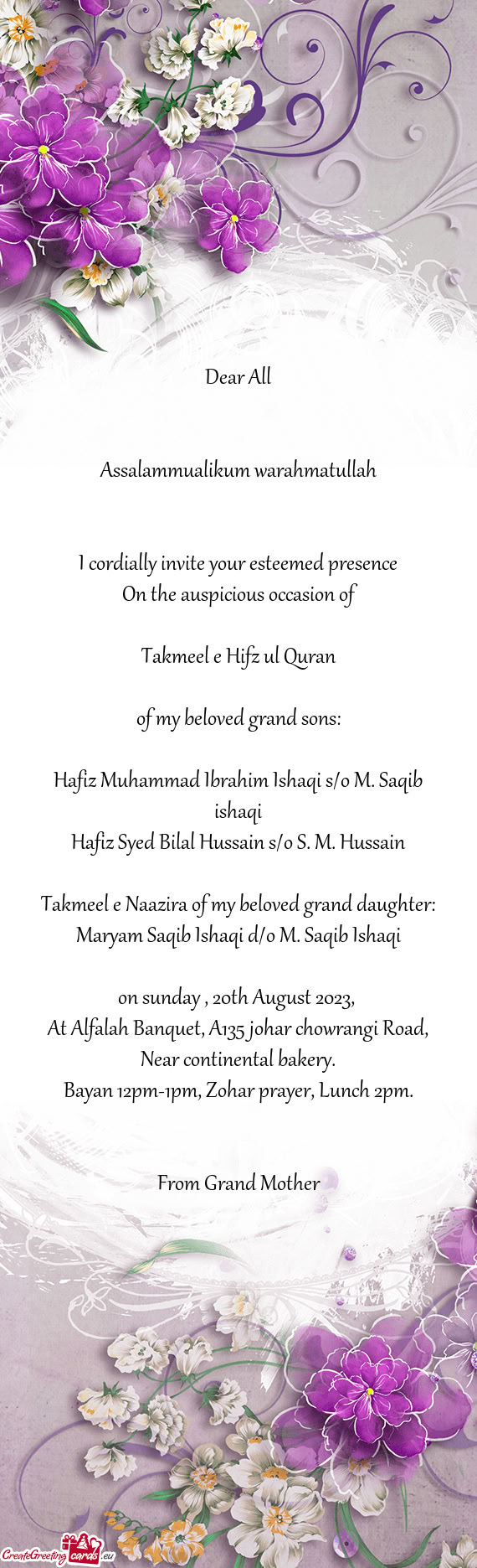 I cordially invite your esteemed presence