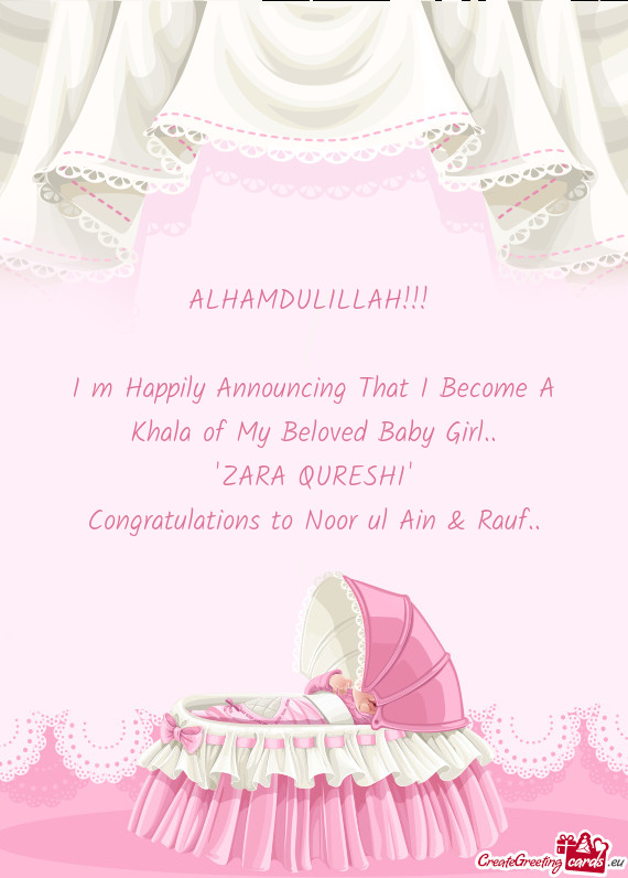 I m Happily Announcing That I Become A Khala of My Beloved Baby Girl