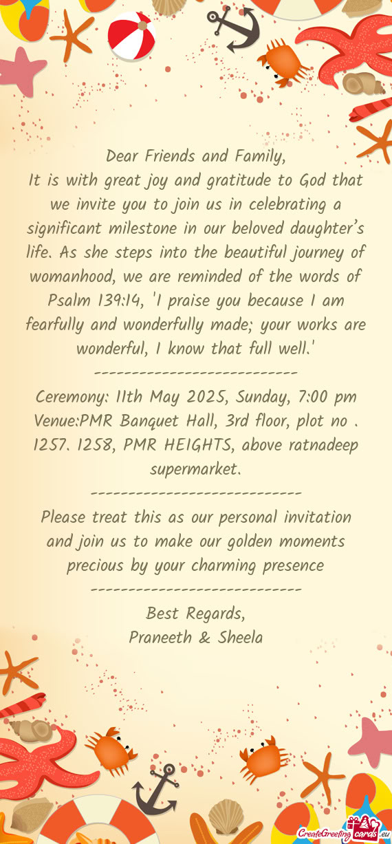 "I praise you because I am fearfully and wonderfully made; your works are wonderful