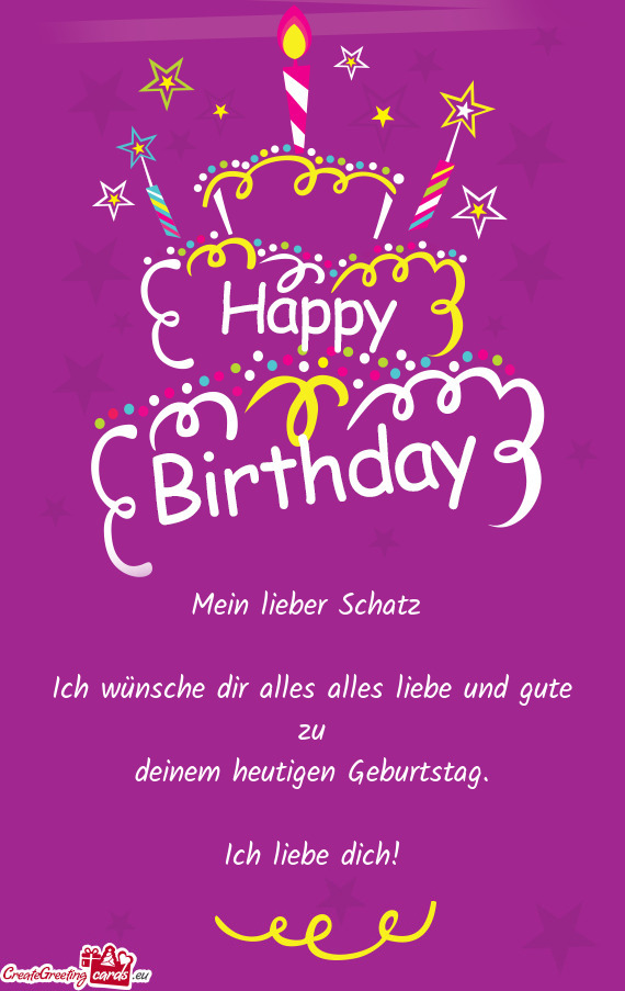 Ich wünsche dir alles alles liebe und gute zu