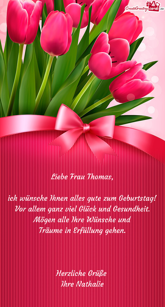 Ich wünsche Ihnen alles gute zum Geburtstag