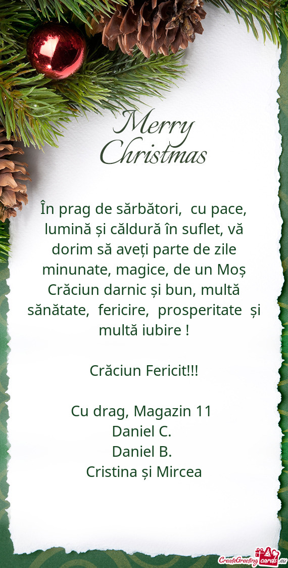 Ile minunate, magice, de un Moș Crăciun darnic și bun, multă sănătate, fericire, prosperitat