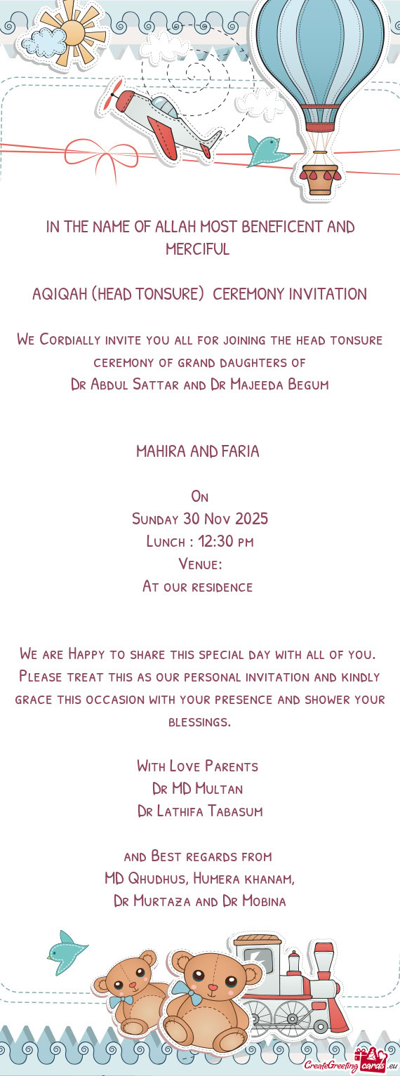 IN THE NAME OF ALLAH MOST BENEFICENT AND MERCIFUL