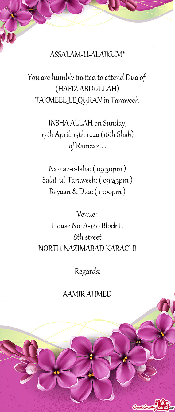 INSHA ALLAH on Sunday