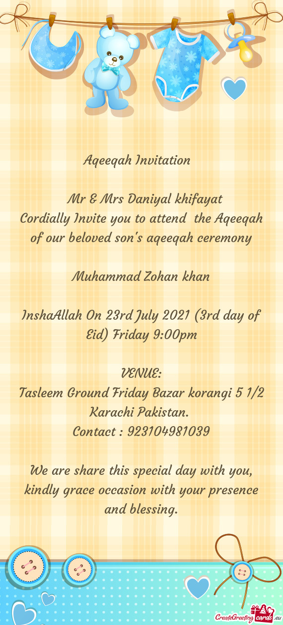 InshaAllah On 23rd July 2021 (3rd day of Eid) Friday 9:00pm