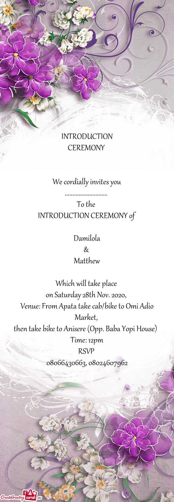 INTRODUCTION CEREMONY of