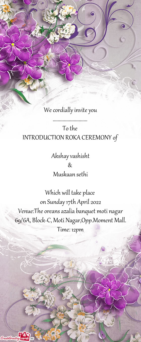 INTRODUCTION ROKA CEREMONY of