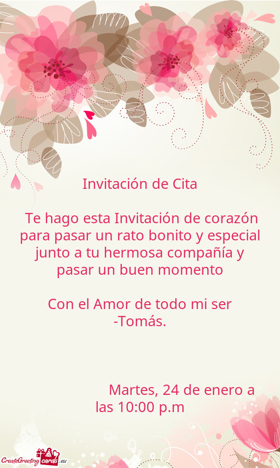 Invitación de Cita