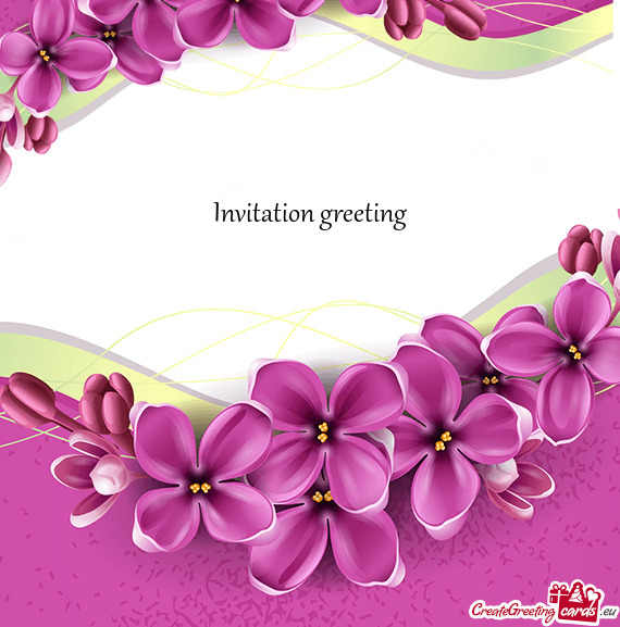 Invitation greeting