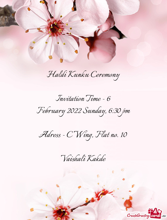 Invitation Time - 6