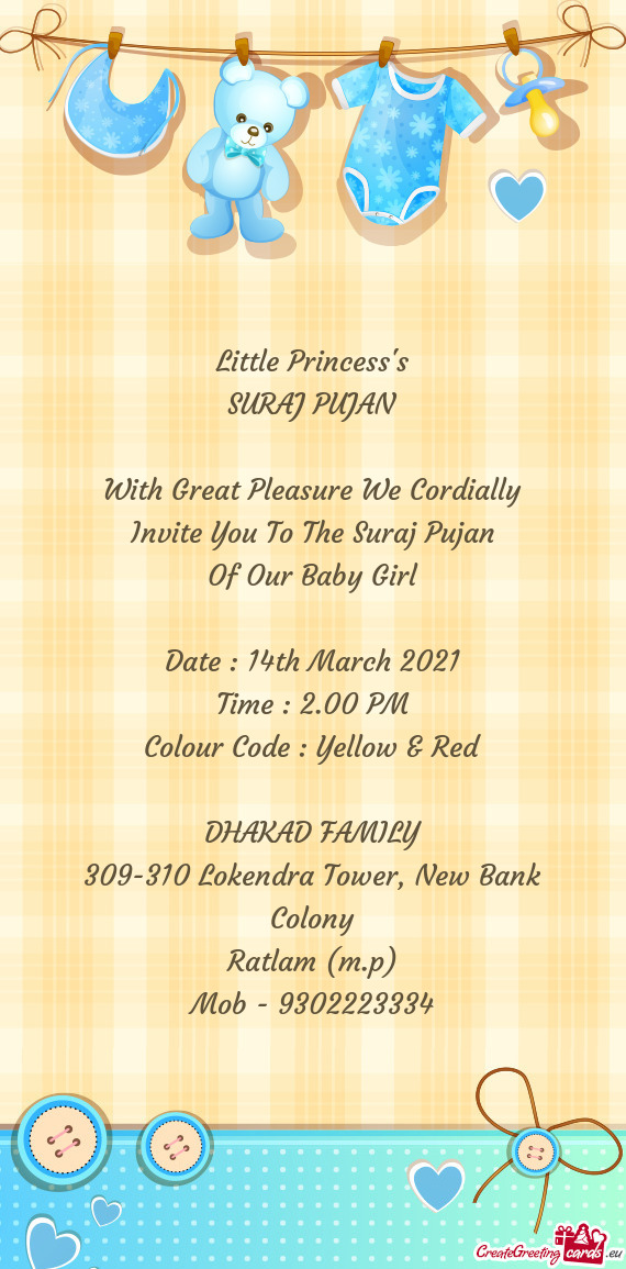 Invite You To The Suraj Pujan