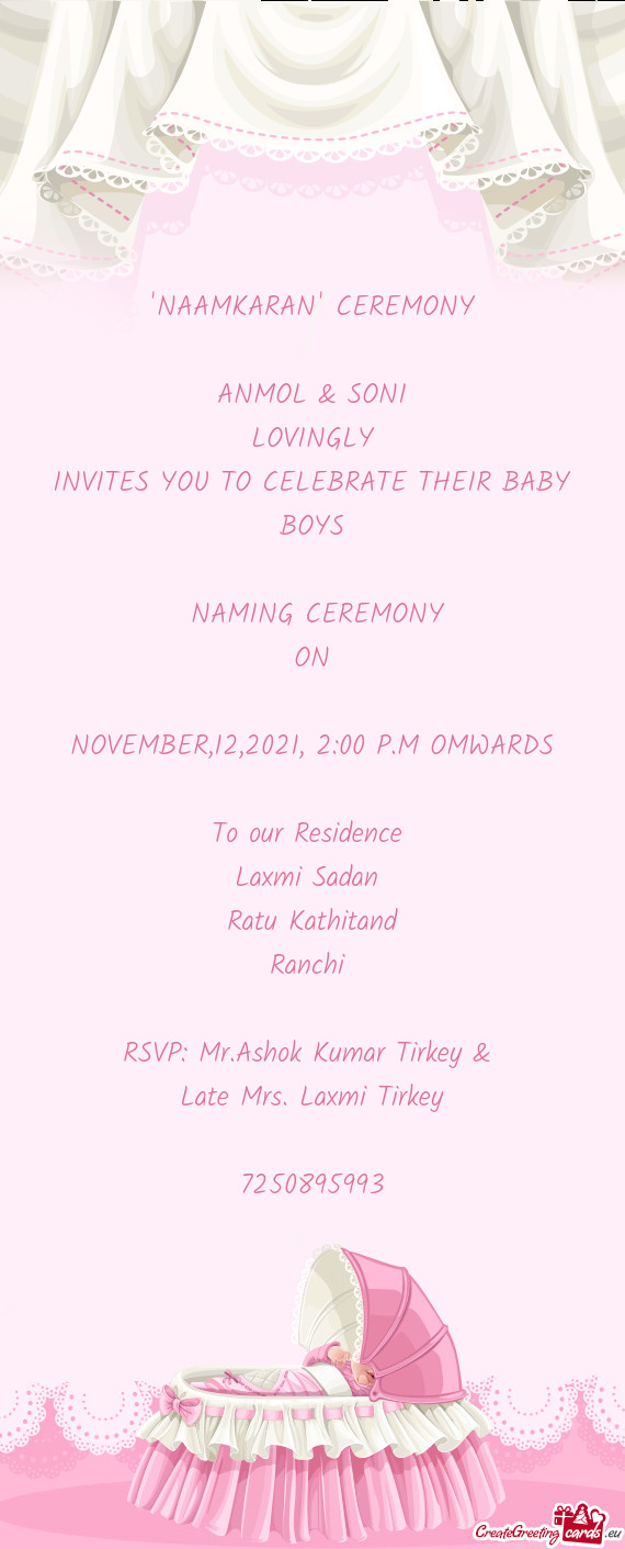 INVITES YOU TO CELEBRATE THEIR BABY BOYS