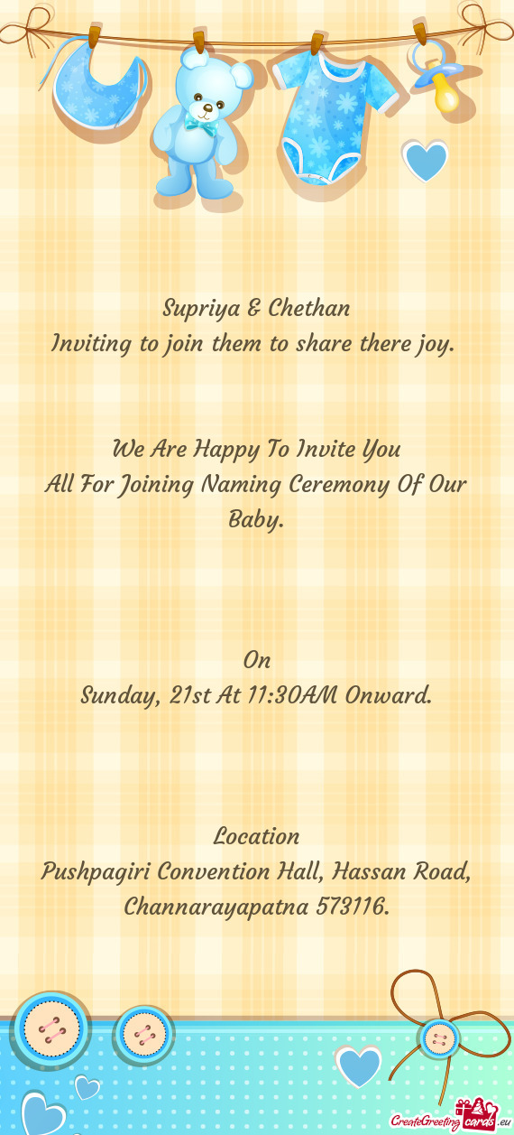 Inviting to join them to share there joy