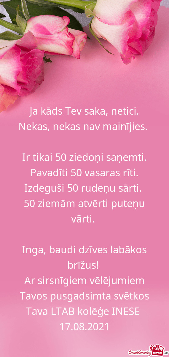 Ir tikai 50 ziedoņi saņemti