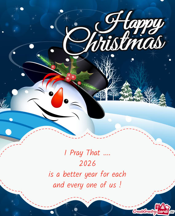 Is a better year for each