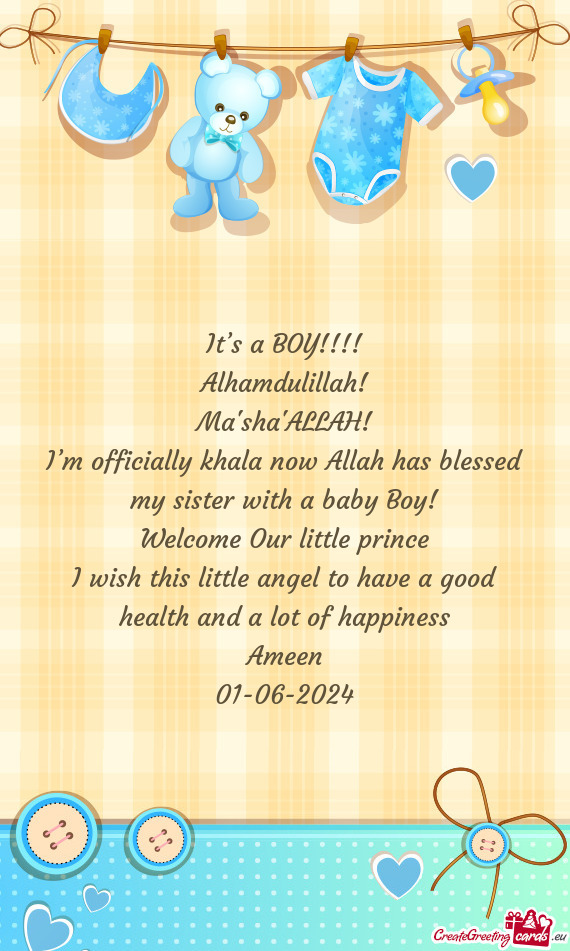 It’s a BOY!!!! Alhamdulillah! Ma