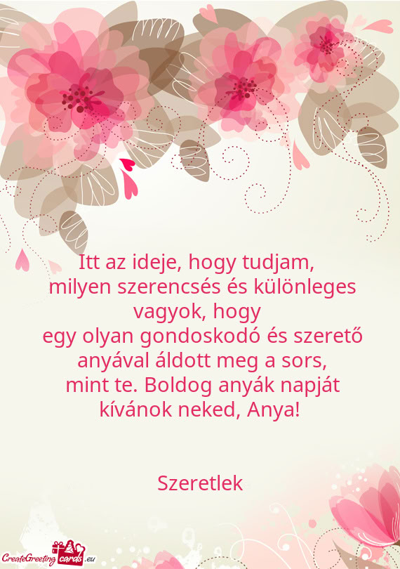 Itt az ideje, hogy tudjam