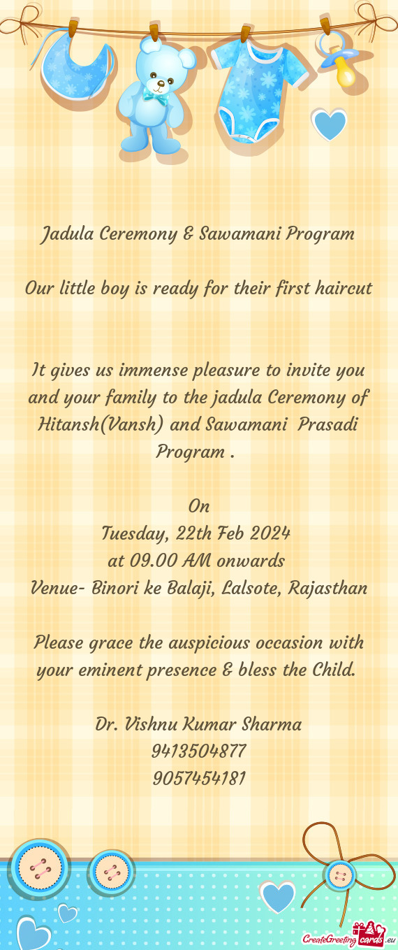 Jadula Ceremony & Sawamani Program