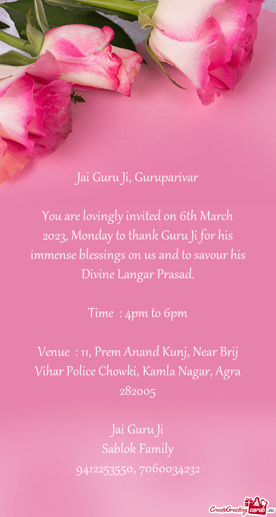 Jai Guru Ji, Guruparivar