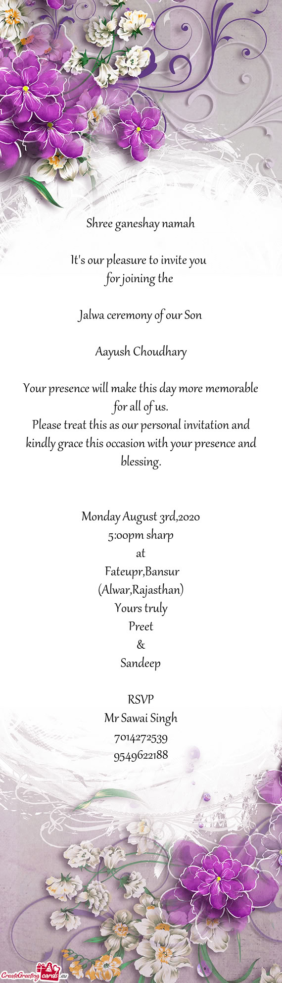 Jalwa ceremony of our Son