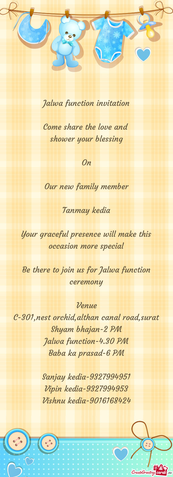 Jalwa function-4.30 PM