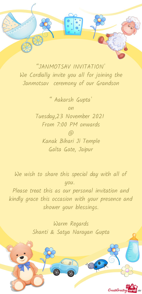 ??JANMOTSAV INVITATION”