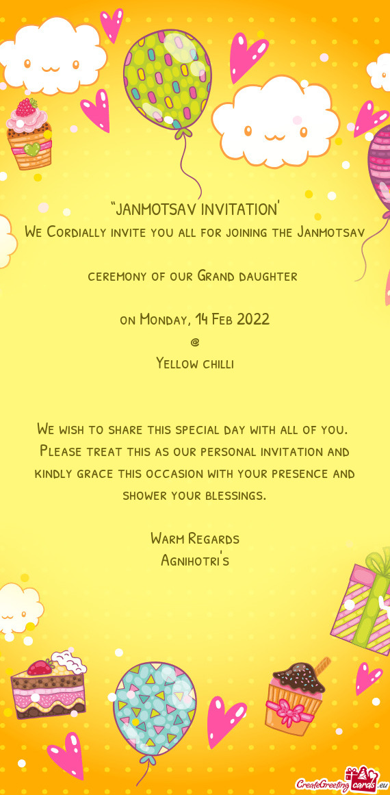 ??JANMOTSAV INVITATION”