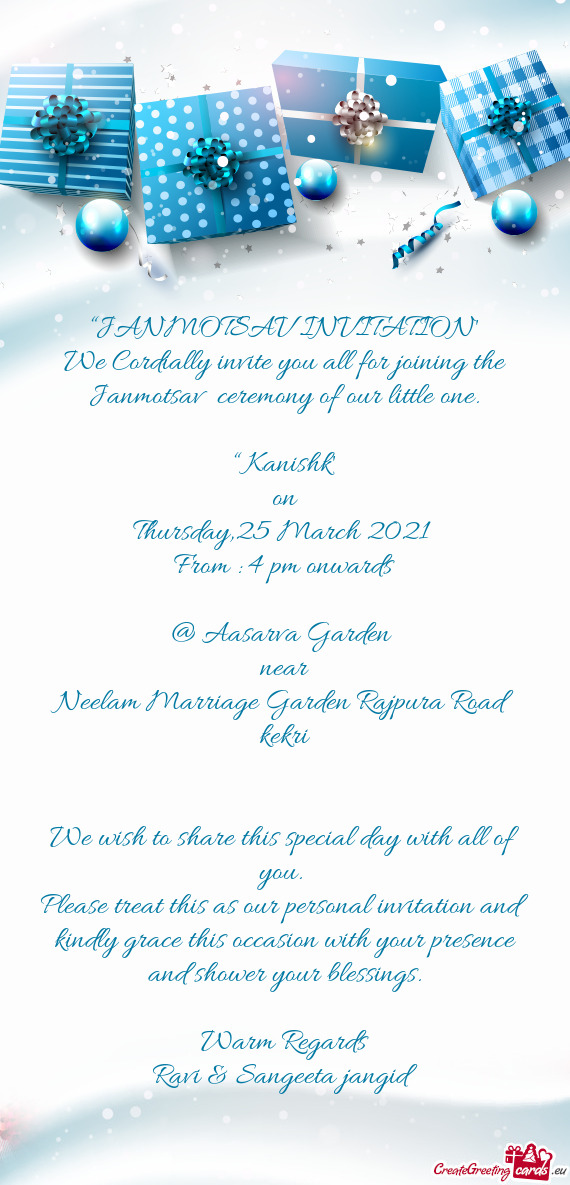 ??JANMOTSAV INVITATION”