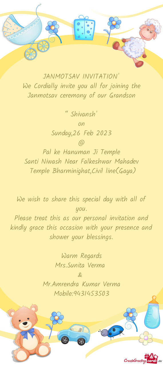 JANMOTSAV INVITATION”