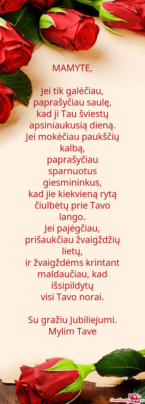 Jei tik galėčiau, paprašyčiau saulę