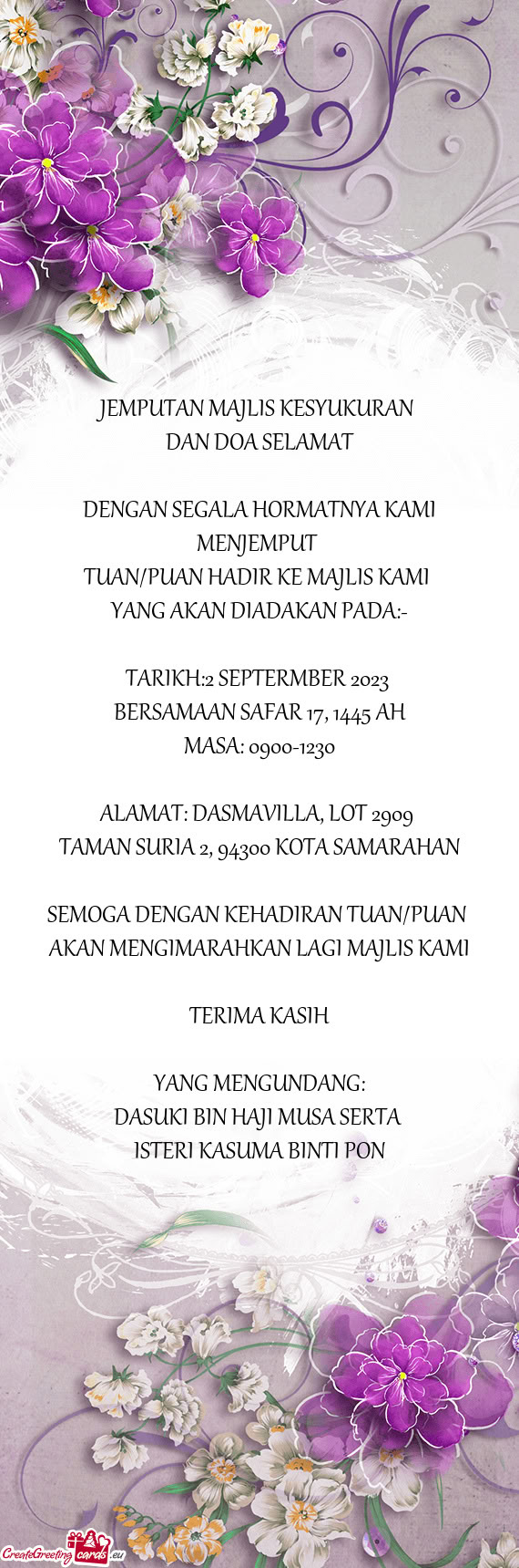 JEMPUTAN MAJLIS KESYUKURAN