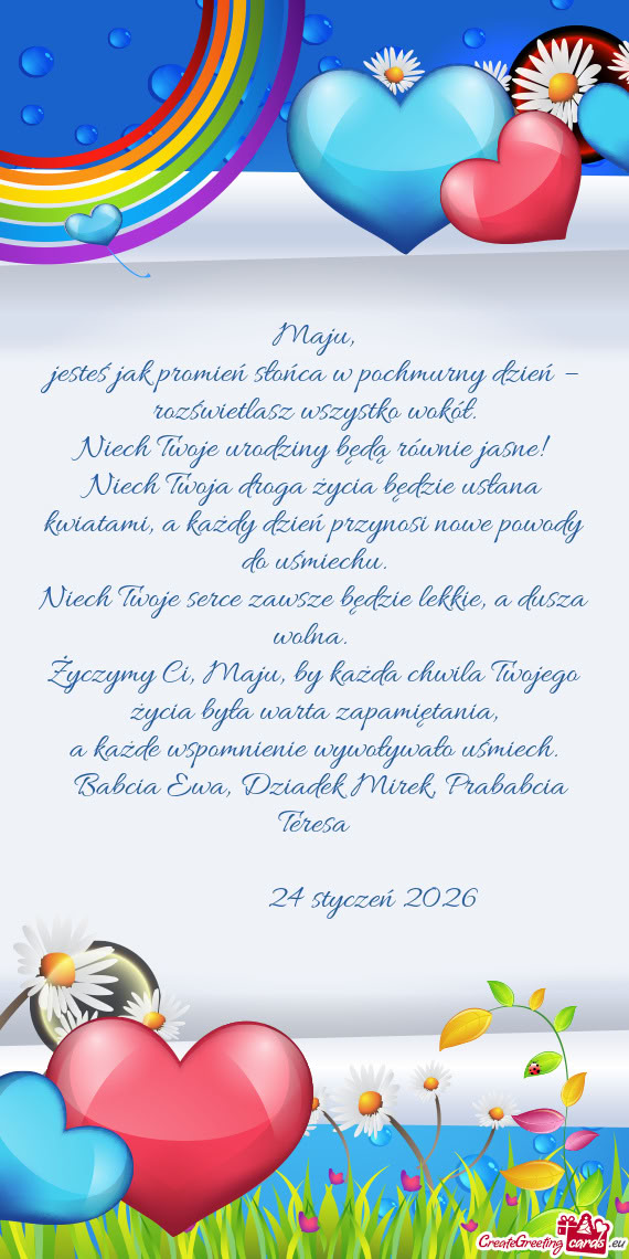 Jesteś jak promień słońca w pochmurny dzień – rozświetlasz wszystko wokół