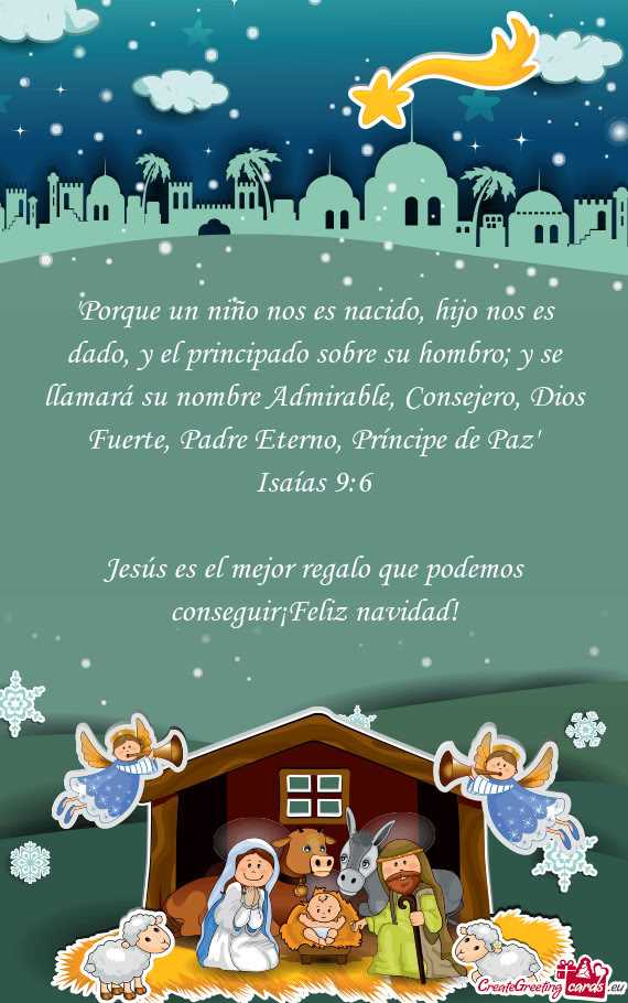 Jesús es el mejor regalo que podemos conseguir¡Feliz navidad