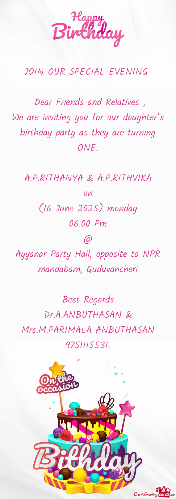 JOIN OUR SPECIAL EVENING