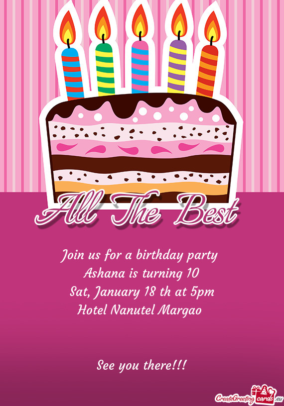 Join us for a birthday party