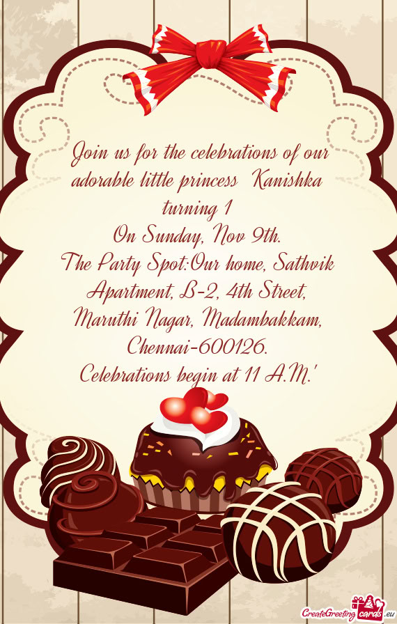 🎉Join us for the celebrations of our adorable little princess 👸Kanishka turning 1