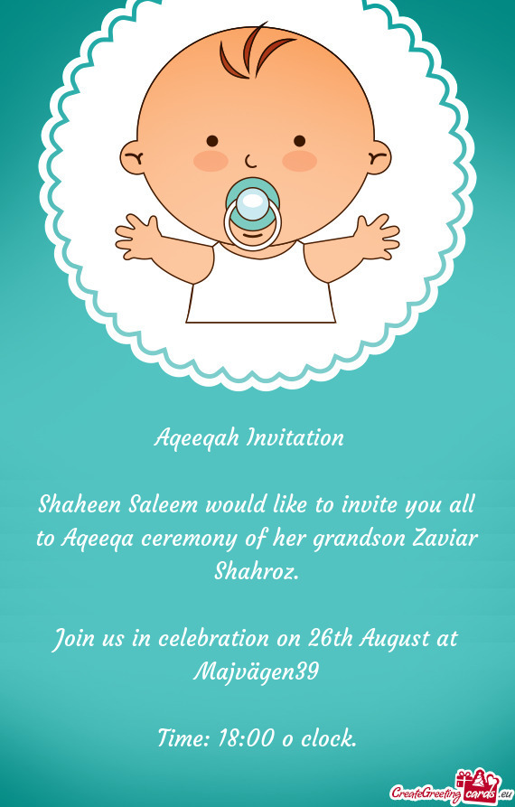 Join us in celebration on 26th August at Majvägen39