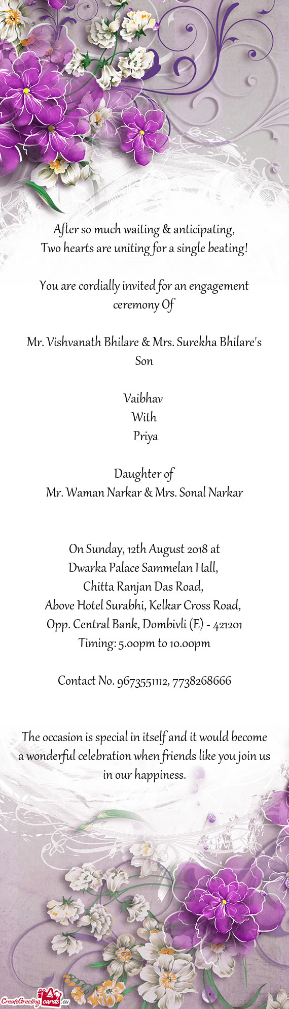 Join us in our happiness