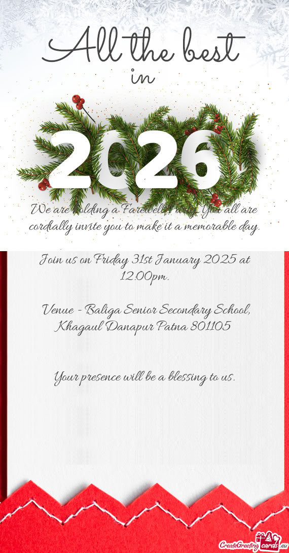Join us on Friday 31st January 2025 at 12:00pm