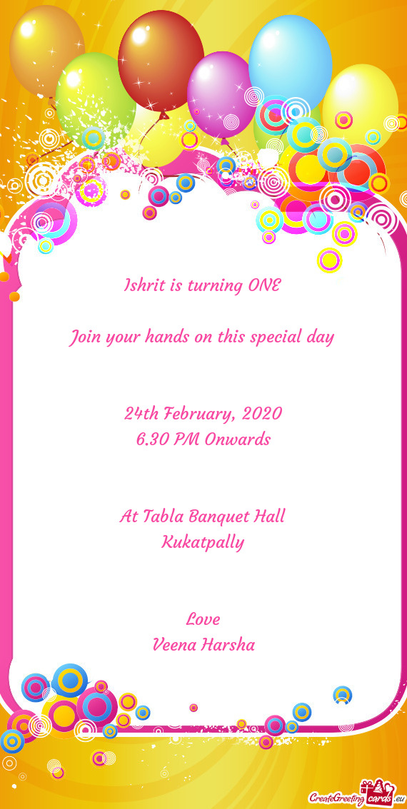 Join your hands on this special day