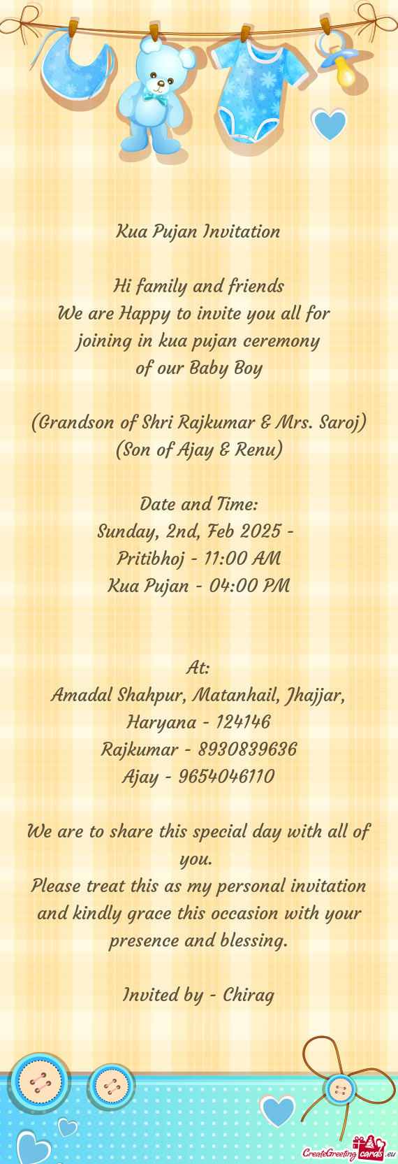 Joining in kua pujan ceremony