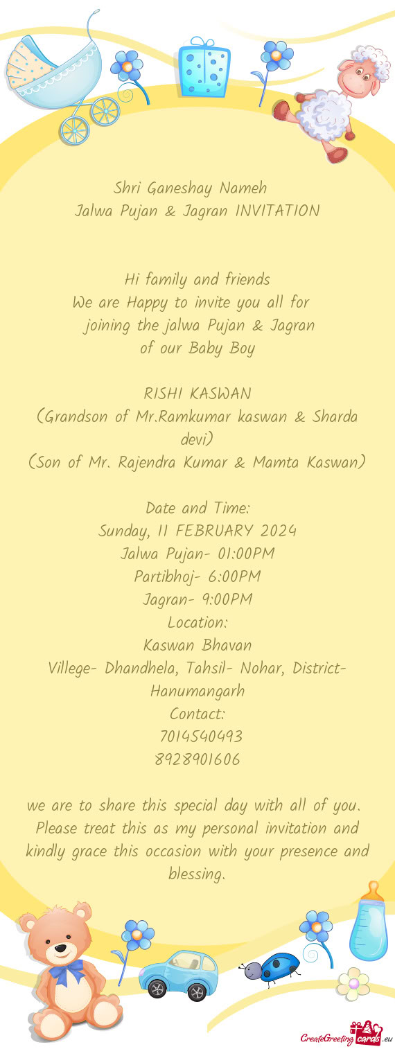 Joining the jalwa Pujan & Jagran