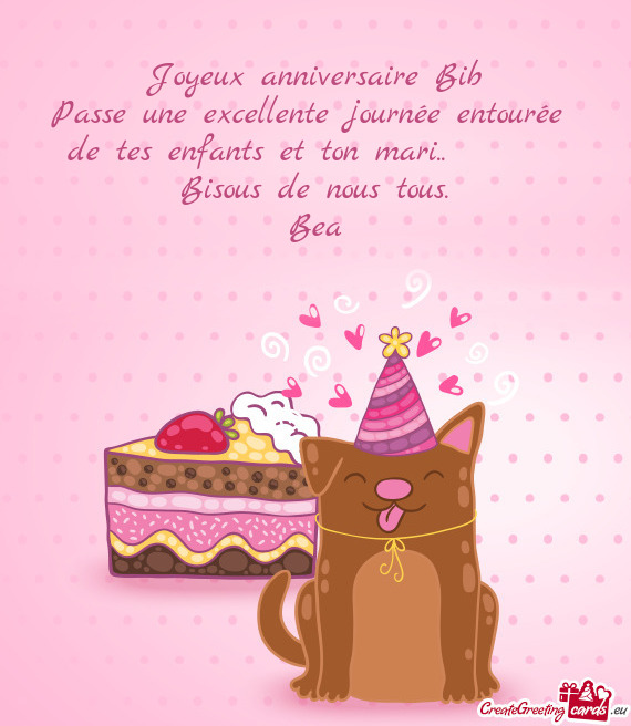 Joyeux anniversaire Bib