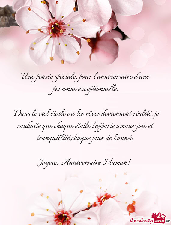 Joyeux Anniversaire Maman